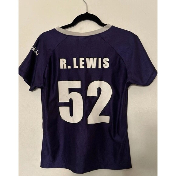 Baltimore Ravens Womens NFL 2011 Reebok Jersey #52 R. Lewis Purple size large - Picture 2 of 6